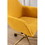 Modern Teddy Fabric Material Adjustable Height 360 Revolving Home Office Chair with Gold Metal Legs and Universal Wheel for Indoor,Yellow W52762365