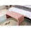 New Boucle Fabric Loveseat Ottoman Footstool Bedroom Bench Shoe Bench with Gold Metal Legs,Coffee Pink W52783510