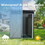 TC53G 5ft x 3ft Outdoor Metal Storage Shed Transparent plate Gray W540109079