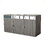 Garbage Bin Shed Stores 3 Trash Cans Metal Outdoor Bin Shed for Garbage Storage,Stainless Galvanized Steel, Bin Shed for Garden Yard Lawn,Grey W540133641