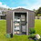 8ft x 4ft Outdoor Metal Storage Shed with window W54071037