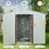 8ft x 4ft Outdoor Metal Storage Shed with window White W54071039