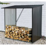 Outdoor Steel Firewood Rack, Black W540P171883