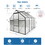 6x8 FT Polycarbonate Greenhouse Raised Base and Anchor Aluminum Heavy Duty Walk-in Greenhouses for Outdoor Backyard in All Season W540S00007
