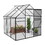 6X6FT-BLACK Polycarbonate Greenhouse Raised Base and Anchor Aluminum Heavy Duty Walk-in Greenhouses for Outdoor Backyard in All Season (W540S00002) W540S00008