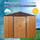 10ft x 8ft Outdoor Metal Storage Shed with Metal Floor Base,Coffee W540S00015