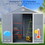 8x6ft Resin Outdoor Storage Shed Kit-Perfect to Store Patio Furniture,Grey W540S00021