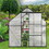 6x8 FT Double Door Polycarbonate Greenhouse Raised Base and Anchor Aluminum Heavy Duty Walk-in Greenhouses for Outdoor Backyard in All Season, Black W540S00030