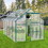 6x10FT Double Door Polycarbonate Greenhouse Raised Base and Anchor Aluminum Heavy Duty Walk-in Greenhouses for Outdoor Backyard in All Season, Green W540S00031