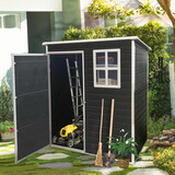 5x3ft Resin Outdoor Storage Shed Kit-Perfect to Store Patio Furniture,Black W540S00041