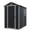 4x6ft Resin Outdoor Storage Shed Kit-Perfect to Store Patio Furniture,Black W540S00042