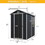 4x6ft Resin Outdoor Storage Shed Kit-Perfect to Store Patio Furniture,Black W540S00042