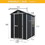 4x6ft Resin Outdoor Storage Shed Kit-Perfect to Store Patio Furniture,Black W540S00042