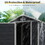 4x6ft Resin Outdoor Storage Shed Kit-Perfect to Store Patio Furniture,Black W540S00042