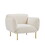 Oversized Living Room Accent Velveta Armchair Upholstered-Single Sofa Chair, Comfy Fabric Armchair with Metal Leg for Bedroom Living Room Apartment, Beige W542P147987