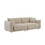 Oversized Loveseat Sofa for Living Room, Sherpa Sofa with Metal Legs, 3 Seater Sofa, Solid Wood Frame Couch with 2 Pillows, for Apartment Office Living Room - Camel W542S00010