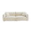 Oversized Loveseat Sofa for Living Room, Sherpa Sofa with Metal Legs, 3 Seater Sofa, Solid Wood Frame Couch with 2 Pillows, for Apartment Office Living Room - White W542S00015