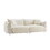 Oversized Loveseat Sofa for Living Room, Sherpa Sofa with Metal Legs, 3 Seater Sofa, Solid Wood Frame Couch with 2 Pillows, for Apartment Office Living Room - White W542S00015