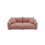 Oversized Loveseat Sofa for Living Room, Sherpa Sofa with Metal Legs, 3 Seater Sofa, Solid Wood Frame Couch with 2 Pillows, for Apartment Office Living Room - PINK W542S00016
