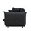 Originality Shapes Black Lambswool Sherpa 4 Seater Sofa with Metal Legs, Solid Wood Frame Couch with 3 Pillows, Linear and Modular Version Design, Possibility Combined Armchair Current Style