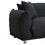 Originality Shapes Black Lambswool Sherpa 4 Seater Sofa with Metal Legs, Solid Wood Frame Couch with 3 Pillows, Linear and Modular Version Design, Possibility Combined Armchair Current Style