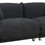 Originality Shapes Black Lambswool Sherpa 4 Seater Sofa with Metal Legs, Solid Wood Frame Couch with 3 Pillows, Linear and Modular Version Design, Possibility Combined Armchair Current Style