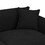 Originality Shapes Black Lambswool Sherpa 4 Seater Sofa with Metal Legs, Solid Wood Frame Couch with 3 Pillows, Linear and Modular Version Design, Possibility Combined Armchair Current Style