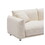 3+1 Oversized Loveseat Sofa for Living Room, Sherpa Sofa with Metal Legs, 3 Seater Sofa, Solid Wood Frame Couch with 2 Pillows, for Apartment Office Living Room White
