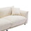 3+1 Oversized Loveseat Sofa for Living Room, Sherpa Sofa with Metal Legs, 3 Seater Sofa, Solid Wood Frame Couch with 2 Pillows, for Apartment Office Living Room White