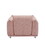 3+1 Oversized Loveseat Sofa for Living Room, Sherpa Sofa with Metal Legs, 3 Seater Sofa, Solid Wood Frame Couch with 2 Pillows, for Apartment Office Living Room Pink