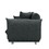 3+1 Oversized Loveseat Sofa for Living Room, Sherpa Sofa with Metal Legs, 3 Seater Sofa, Solid Wood Frame Couch with 2 Pillows, for Apartment Office Living Room Dark Grey