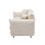 3+1 Oversized Loveseat Sofa for Living Room, Sherpa Sofa with Metal Legs, 3 Seater Sofa, Solid Wood Frame Couch with 2 Pillows, for Apartment Office Living Room Beige W542S00045