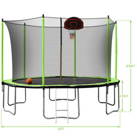 12ft green trampoline 2023 W55072956