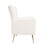 Velvet Accent Chair, Wingback Arm Chair with Gold Legs, Upholstered Single Sofa for Living Room Bedroom, White W56140037