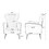 Velvet Accent Chair, Wingback Arm Chair with Gold Legs, Upholstered Single Sofa for Living Room Bedroom, White W56140037