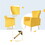 Velvet Accent Chair, Wingback Arm Chair with Gold Legs, Upholstered Single Sofa for Living Room Bedroom W561P188665