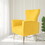 Velvet Accent Chair, Wingback Arm Chair with Gold Legs, Upholstered Single Sofa for Living Room Bedroom W561P188665