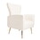 Velvet Accent Chair with table, Wingback Arm Chair with Gold Legs, Upholstered Single Sofa for Living Room Bedroom, White W561P188676