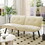Cream Convertible Folding Modern sofa Bed W570P243379