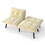 Cream Convertible Folding Modern sofa Bed W570P243379