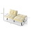 Cream Convertible Folding Modern sofa Bed W570P243379