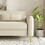 FX-P19-BE(sofa) beige Modern Velvet Couch with Gold Legs 85.83inch with pillows W57658599