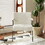 FX-P91-WT (SOFA CHAIR)Modern white Accent Chair with Metal Frame - Stylish Upholstered Single Sofa, Perfect for Living Room, Bedroom, and Office Decor W576P146569