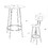 Bar table, equipped with 2 bar stools, with backrest and partition W57868876