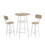 Bar table, equipped with 2 bar stools, with backrest and partition W57868876