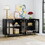 Modern Accent Sideboard Cabinet with Acrylic Doors, Freestanding Storage Cupboard Console Table for Kitchen Dining Living Room Hallway Office, Black W578P186749