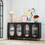 Modern Accent Sideboard Cabinet with Acrylic Doors, Freestanding Storage Cupboard Console Table for Kitchen Dining Living Room Hallway Office, Black W578P186749