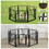 Dog Playpen 8 Panels 24" Height Heavy Duty Dog Fence Puppy Pen for Large Medium Small Dogs Indoor Outdoor Foldable Pet Exercise Pen W578P187932