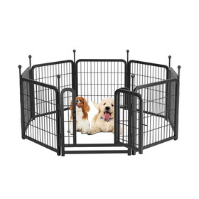 Dog Playpen 8 Panels 24" Height Heavy Duty Dog Fence Puppy Pen for Large Medium Small Dogs Indoor Outdoor Foldable Pet Exercise Pen