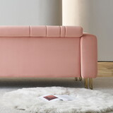 Modern Velvet Sofa 85.04 inch for Living Room Blush Pink Color W57991490